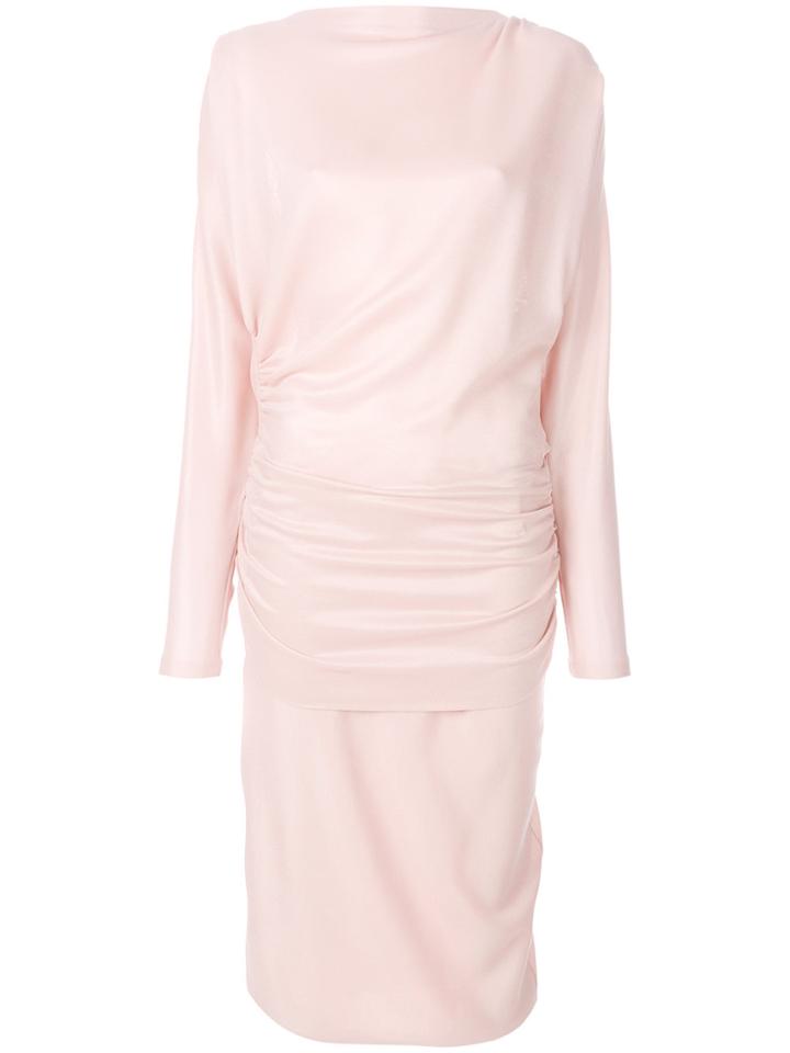 Tom Ford Ruched Midi Dress - Pink & Purple