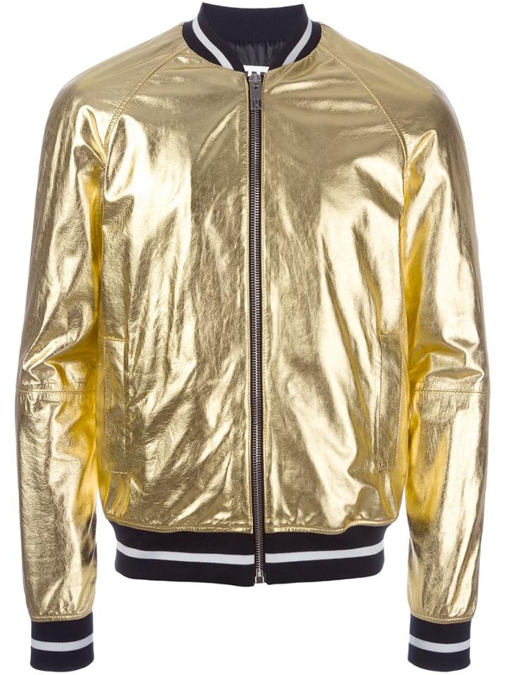 Les Hommes Urban Metallic Bomber Jacket