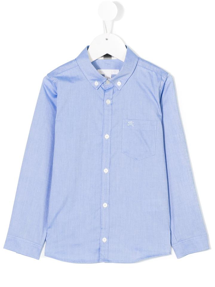 Burberry Kids - Knight Logo Shirt - Kids - Cotton - 6 Yrs, Blue