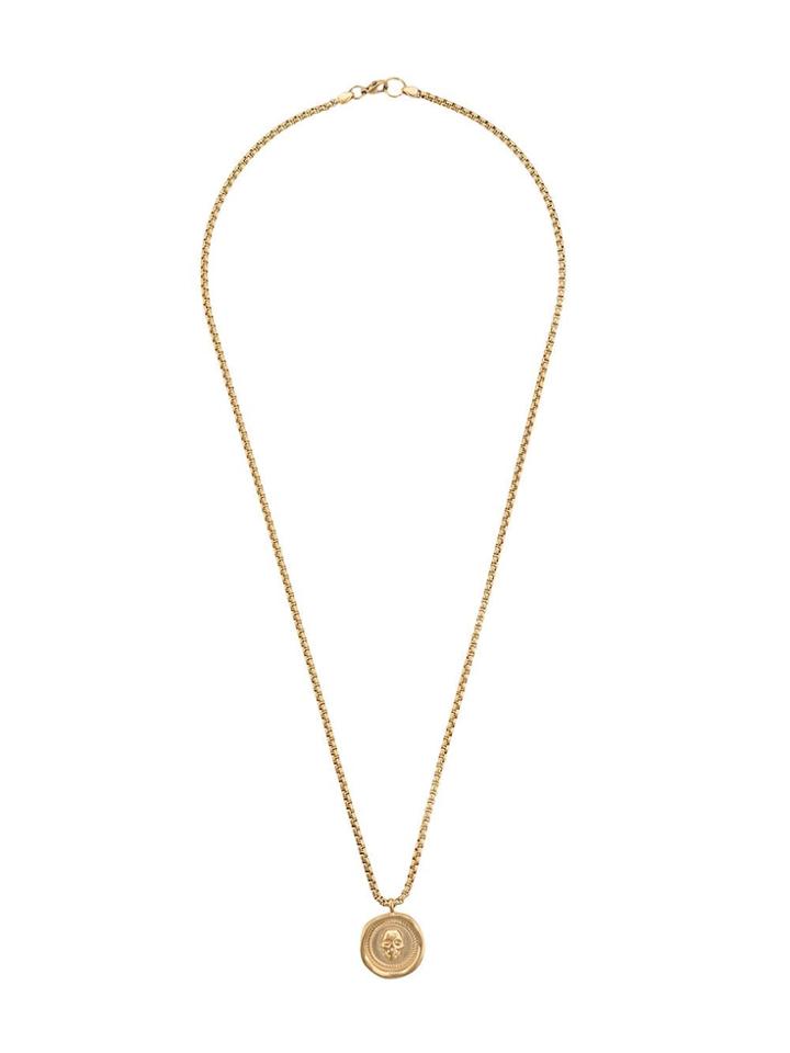 Northskull Atticus Skull Seal Pendant - Gold