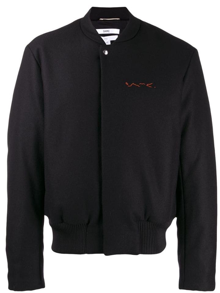 Oamc Logo Bomber Jacket - Black