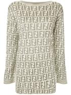 Fendi Pre-owned Monogram Intarsia Jumper - Neutrals