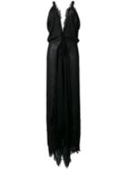 Di Liborio - Frayed Edge Dress - Women - Modal - 40, Black, Modal