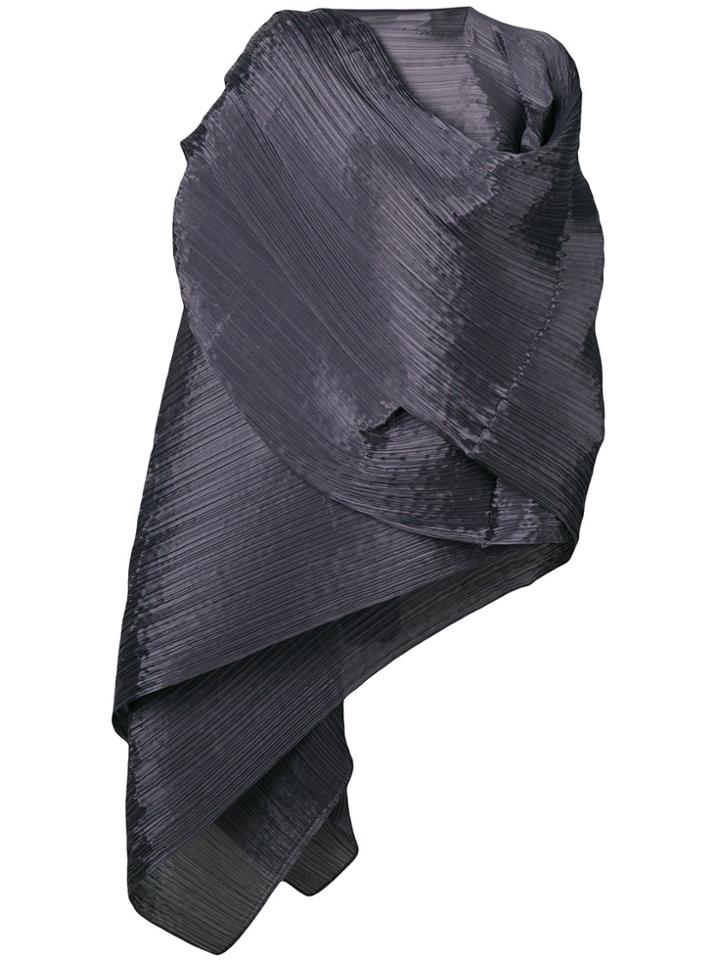 Pleats Please By Issey Miyake Pleated Wrap Scarf - Grey
