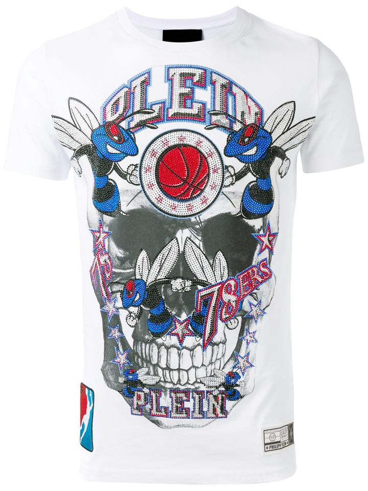 Philipp Plein - Orange T-shirt - Men - Cotton - S, Red, Cotton