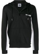Les Hommes Urban Zip Front Logo Hoodie - Black