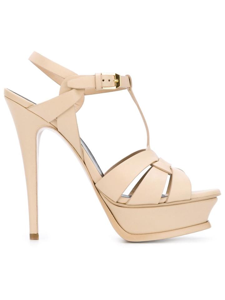 Saint Laurent Tribute 105 Sandals - Neutrals