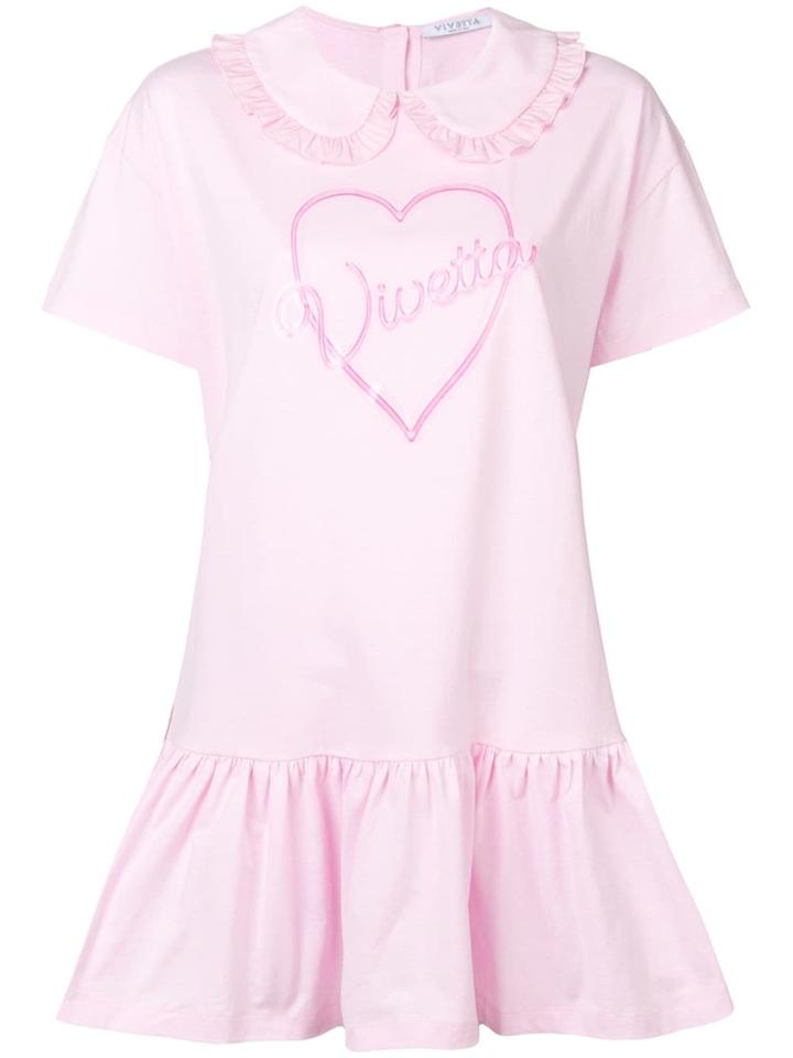 Vivetta Logo Print T-shirt Dress - Pink
