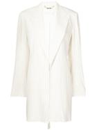 Chloé Striped Belted Blazer - White