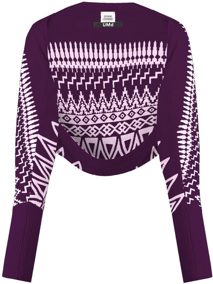 Opening Ceremony - Umd X Opening Ceremony Shrug Cardigan - Women - Merino - One Size, Women's, Pink/purple, Merino
