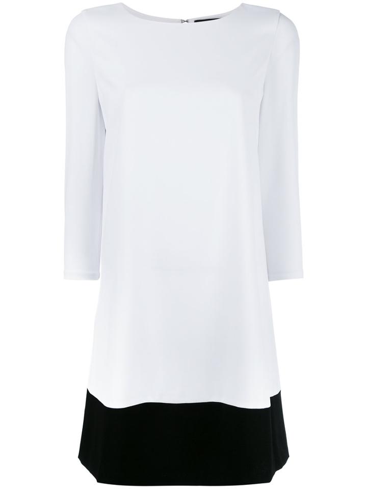 Alice+olivia Contrasting Hem Dress, Women's, Size: 4, White, Polyester/spandex/elastane