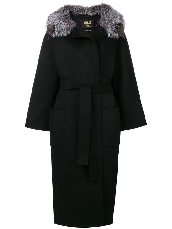 S.w.o.r.d 6.6.44 Long Belted Coat - Black