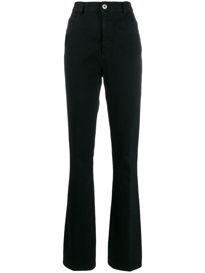 Bottega Veneta High Waisted Flared Jeans - Black