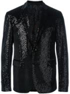 Etro Sequin Blazer, Men's, Size: 48, Black, Polyester/spandex/elastane/silk/viscose