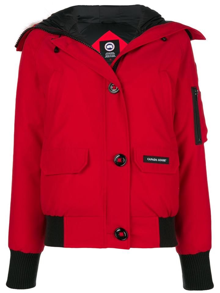 Canada Goose Trimmed Hood Puffer Jacket - Red