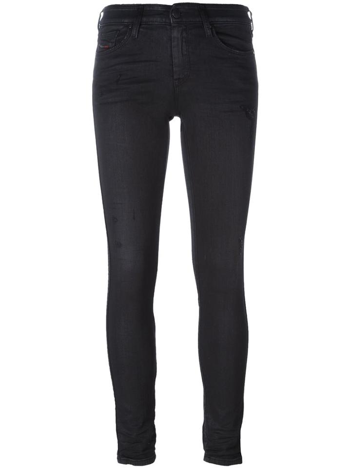 Diesel Classic Skinny Trousers, Women's, Size: 26, Black, Cotton/polyester/spandex/elastane