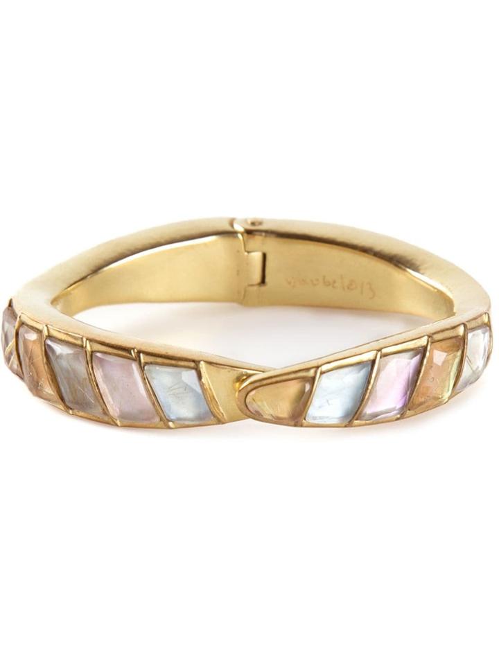 Vaubel Stone Hinged Bangle - Multicolour