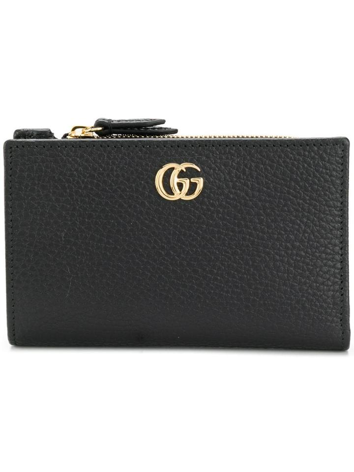 Gucci Gg Marmont Zipped Wallet - Black