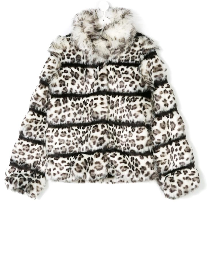 Miss Grant Kids Teen Faux Fur Jacket - Black