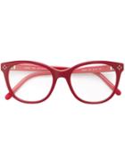 Chloé Oval Glasses, Red, Acetate