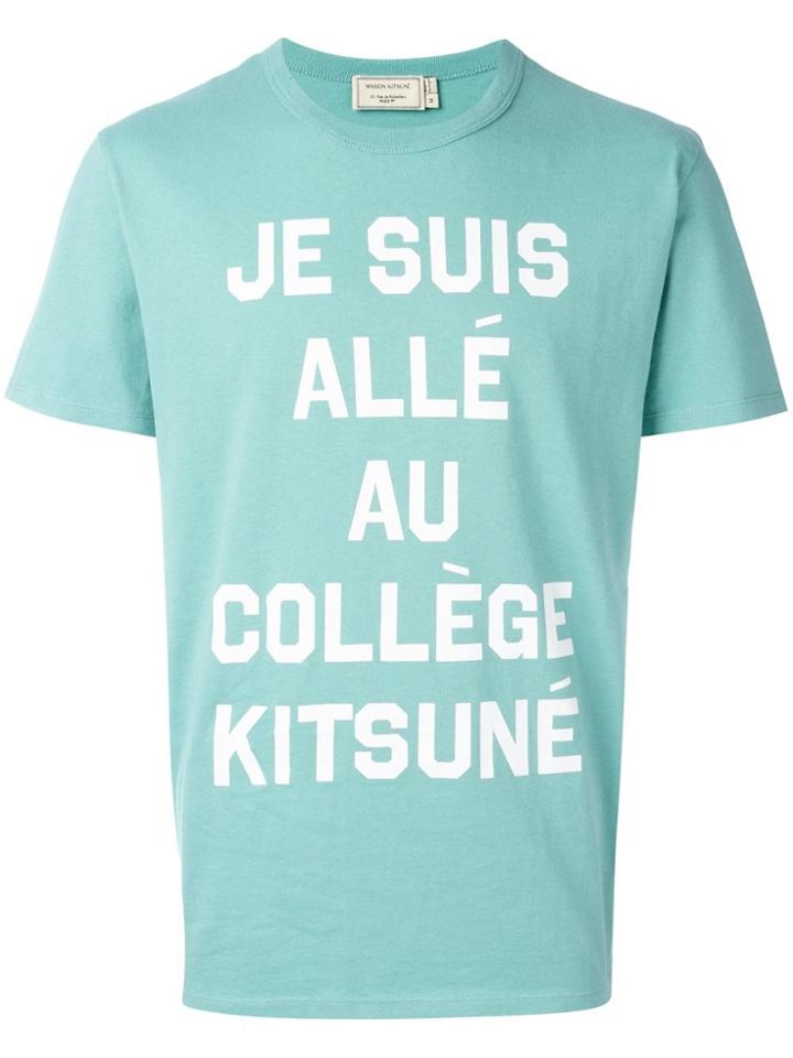 Maison Kitsuné 'college' T-shirt - Green