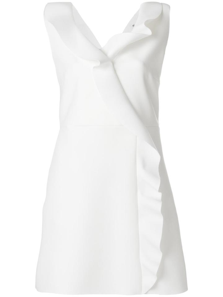 Msgm Pleated Seam Fitted Dress - White