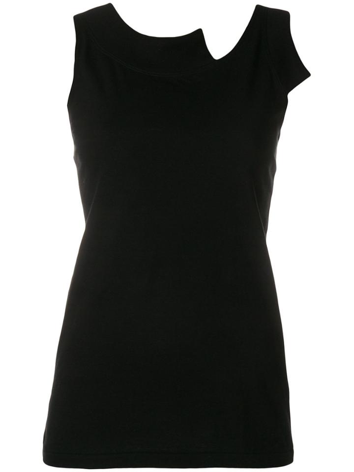 Yohji Yamamoto Notch Cut Vest - Black