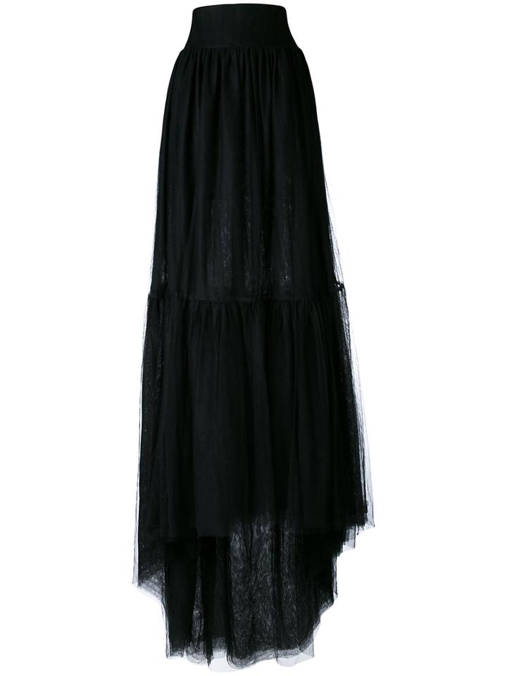 Stefano Mortari - Long Tulle Skirt - Women - Polyamide - 42, Black, Polyamide