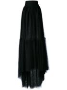 Stefano Mortari - Long Tulle Skirt - Women - Polyamide - 42, Black, Polyamide