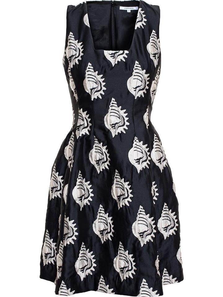 Carven Shell Cloque Dress, Women's, Size: 40, Black, Acrylic/polyester