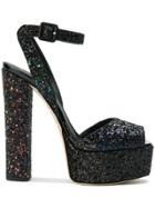 Giuseppe Zanotti Design Betty Bold Glitter Sandals - Black