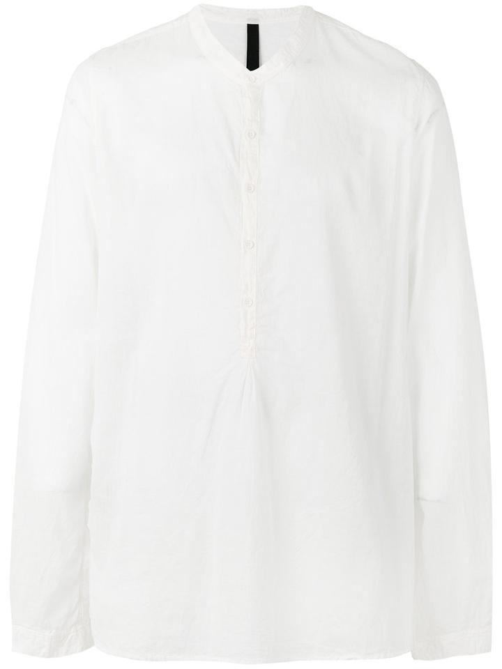 Poème Bohémien - Mandarin Neck Shirt - Men - Cotton - 48, White, Cotton