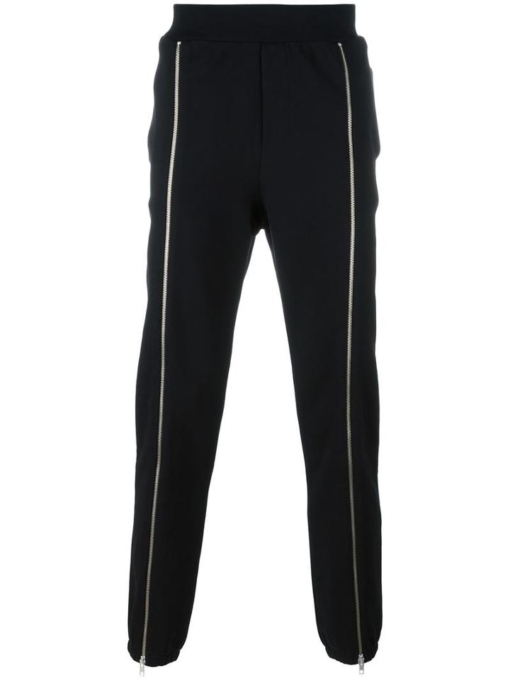Mcq Alexander Mcqueen Zip Detail Track Pants, Men's, Size: Medium, Black, Cotton