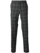 Fashion Clinic Timeless Plaid Tailored Trousers, Men's, Size: 48, Grey, Wool