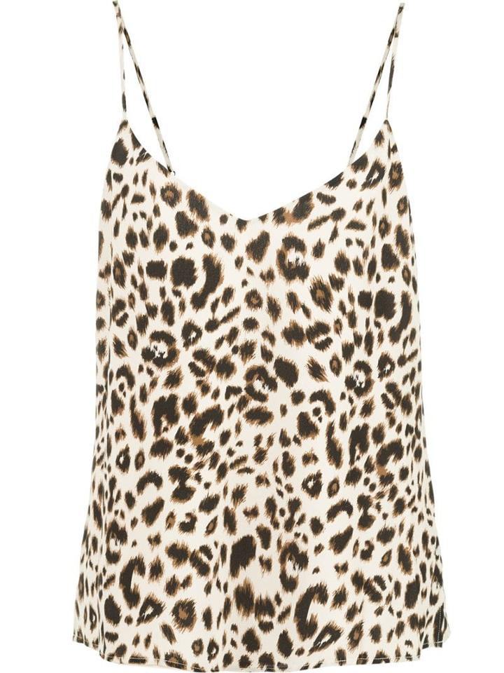 L'agence Leopard Print Cami Top - Neutrals