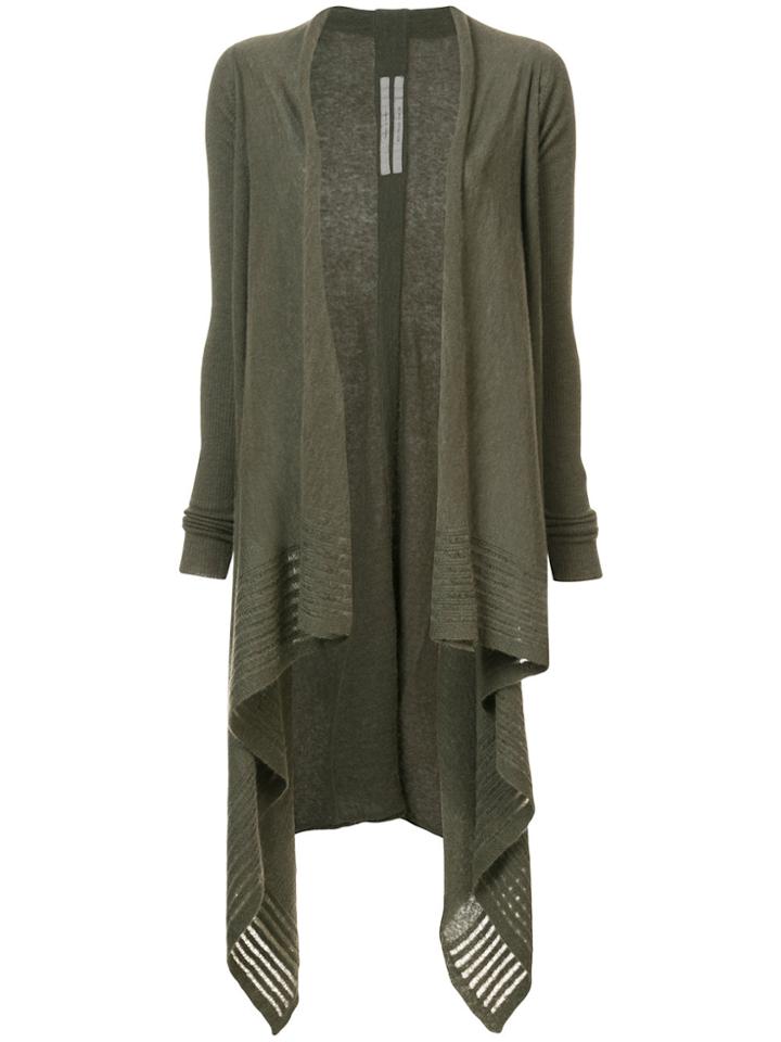 Rick Owens Hi-low Hem Cardigan - Grey