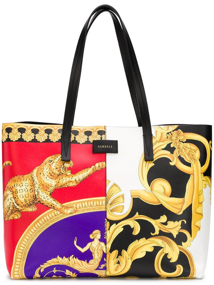 Versace Baroque Print Shoulder Bag - White
