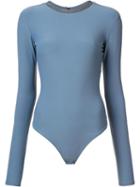 Alix 'chloe' Bodysuit, Women's, Size: Medium, Grey, Leather/nylon/spandex/elastane