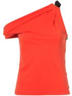 Derek Lam 10 Crosby One Shoulder Top - Red