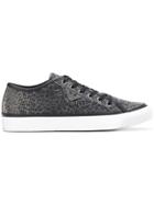 Emporio Armani Animal Pattern Low Top Sneakers - Black