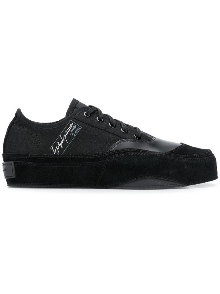 Yohji Yamamoto Contrast Logo Sneakers - Black