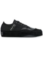 Yohji Yamamoto Contrast Logo Sneakers - Black