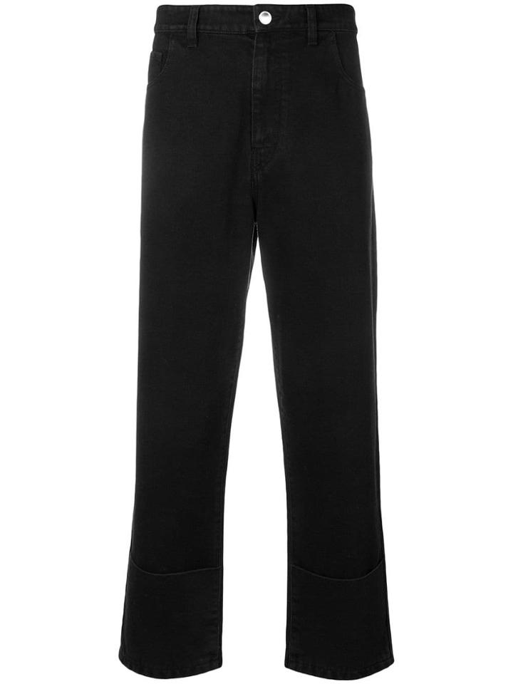 Raf Simons Cropped Straight Jeans - Black
