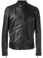 Belstaff Zipped Leather Jacket - Black