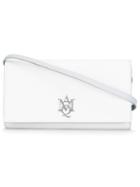 Alexander Mcqueen Amq Pouch With Strap, Women's, White, Calf Leather