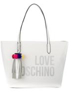 Love Moschino Logo Print Tote - White