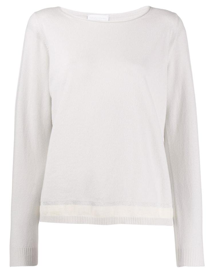 Fabiana Filippi Fitted Crew Neck Sweater - White