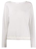 Fabiana Filippi Fitted Crew Neck Sweater - White