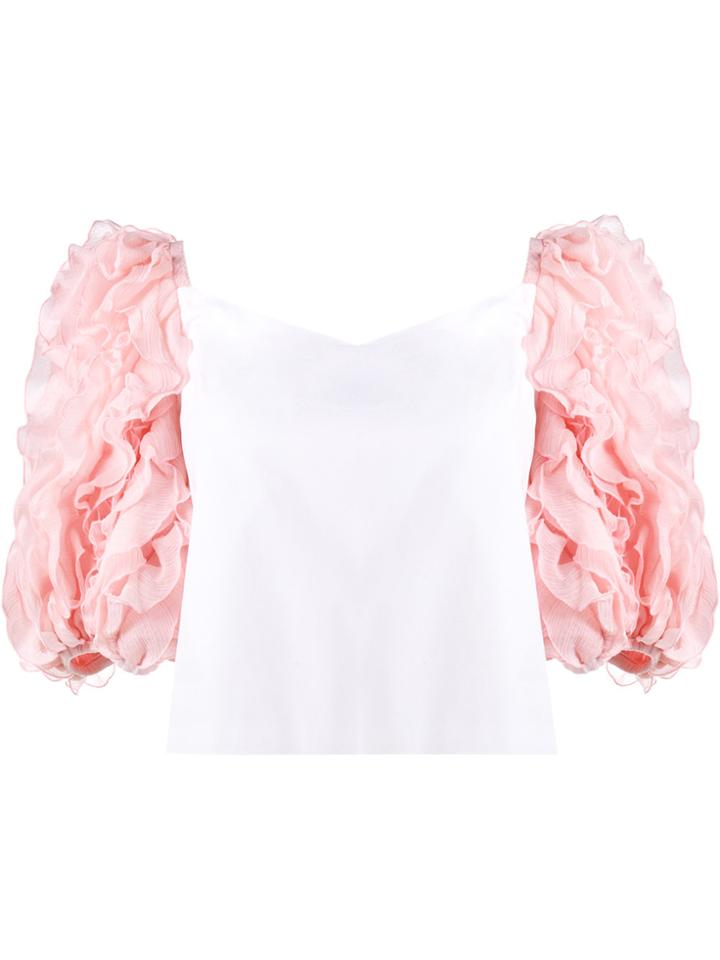 Rosie Assoulin Ruffle Sleeved Blouse - White