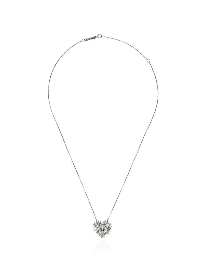 Suzanne Kalan 18k White Gold And Diamond Medium Heart Firework